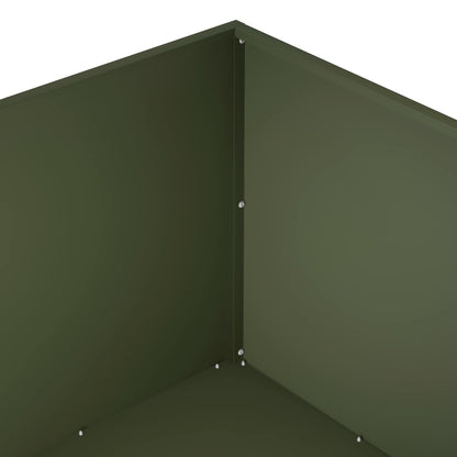 vidaXL Garden Planter Olive Green 100 x 100 x 40 cm Cold-rolled Steel