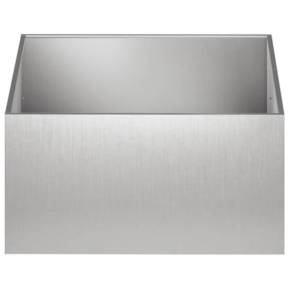 vidaXL Garden Planter 2 pcs Silver 100 x 100 x 40 cm Stainless Steel