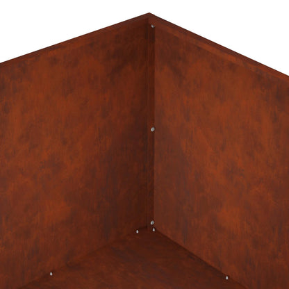 vidaXL Garden Planter Rusty 100 x 100 x 40 cm Weathering Steel
