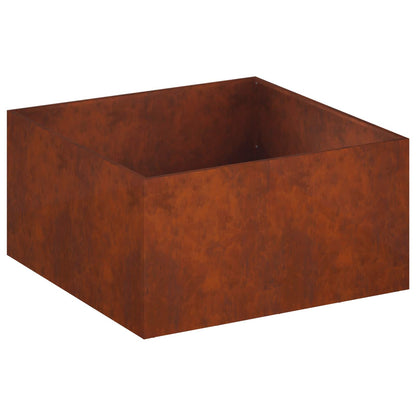 vidaXL Garden Planter Rusty 100 x 100 x 40 cm Weathering Steel