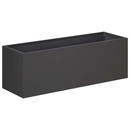 vidaXL Garden Planter Black 40 x 20 x 20 cm Cold-rolled Steel