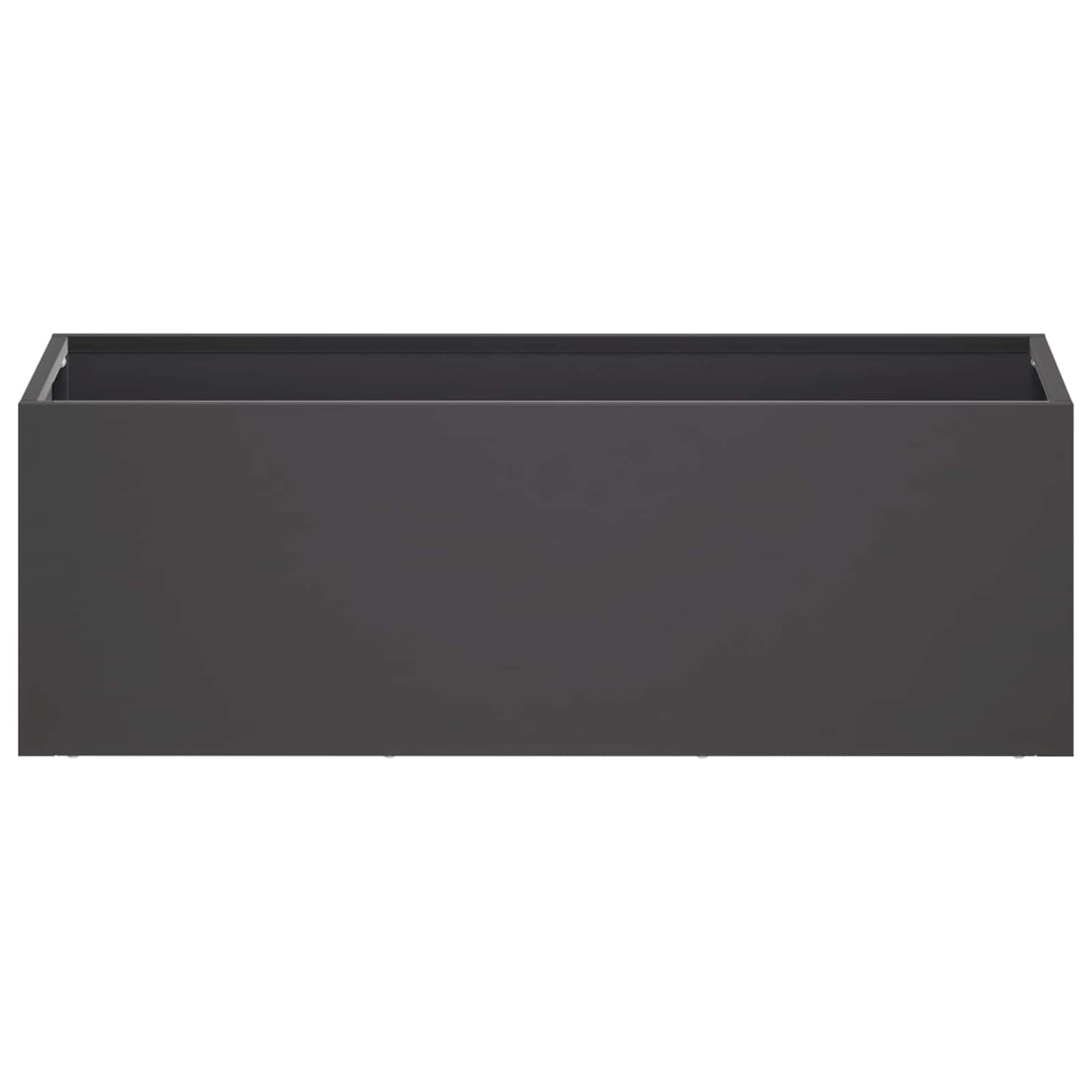 vidaXL Garden Planter Black 40 x 20 x 20 cm Cold-rolled Steel