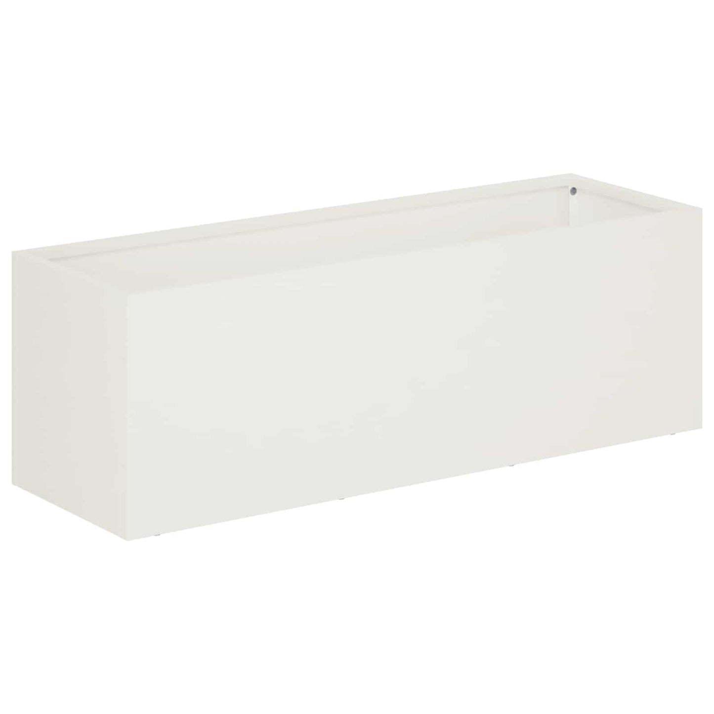vidaXL Garden Planter White 40 x 20 x 20 cm Cold-rolled Steel