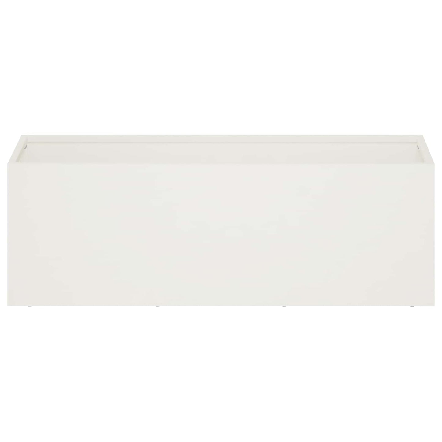 vidaXL Garden Planter White 40 x 20 x 20 cm Cold-rolled Steel