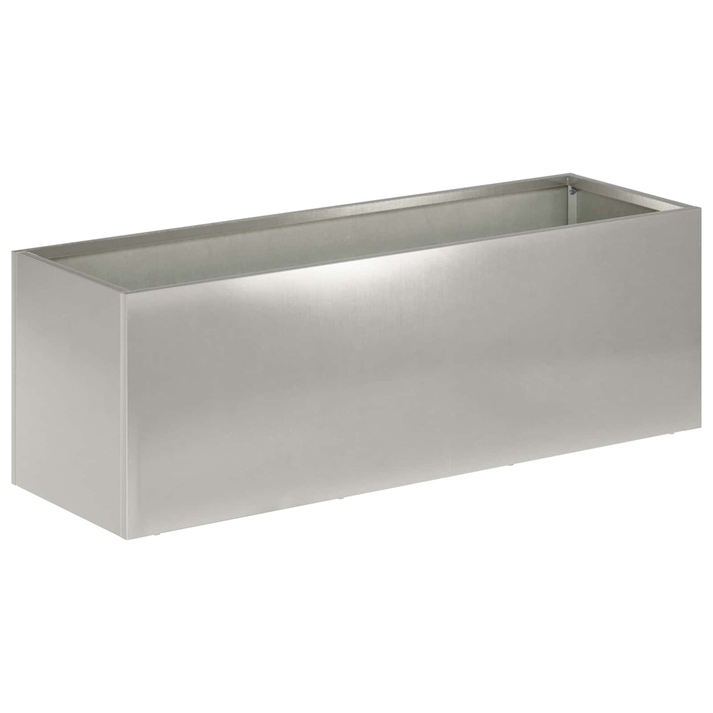 vidaXL Garden Planter Silver 40 x 20 x 20 cm Stainless Steel