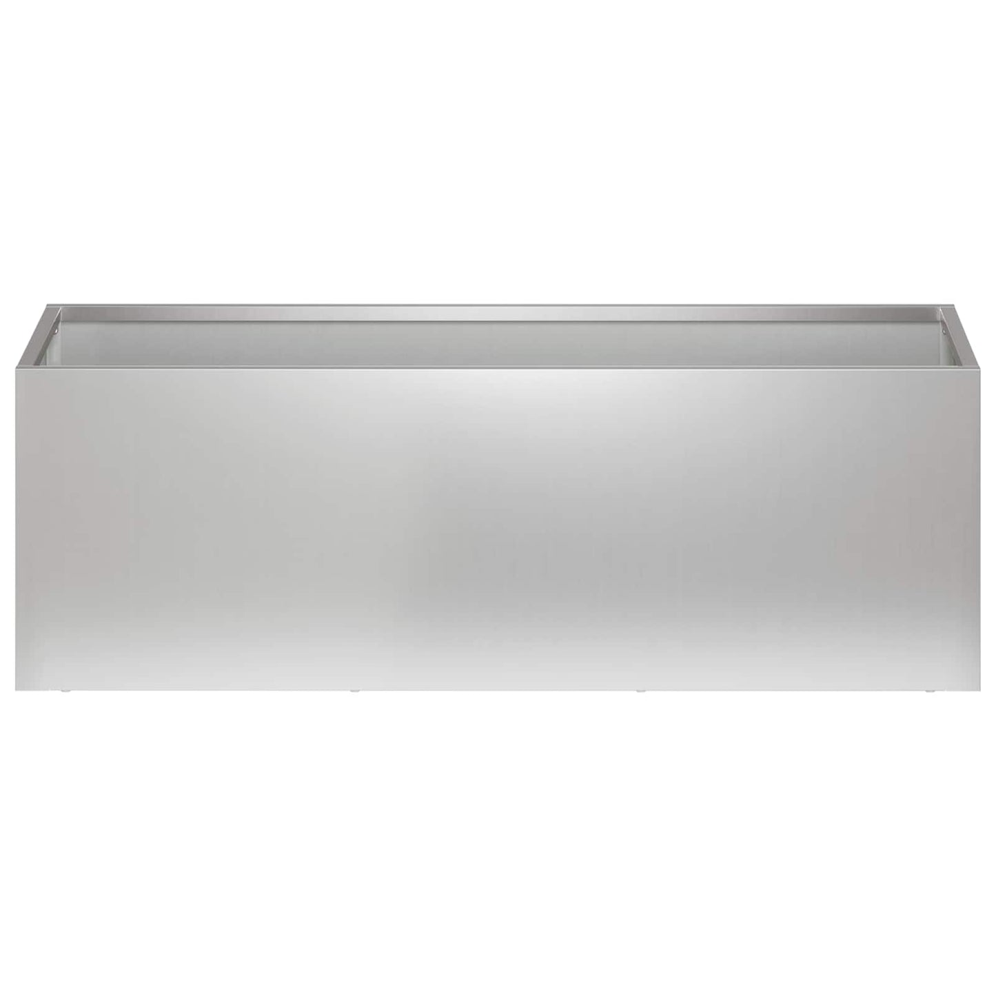 vidaXL Garden Planter 2 pcs Silver 40 x 20 x 20 cm Galvanised Steel