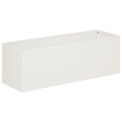 vidaXL Garden Planter White 60 x 20 x 20 cm Cold-rolled Steel