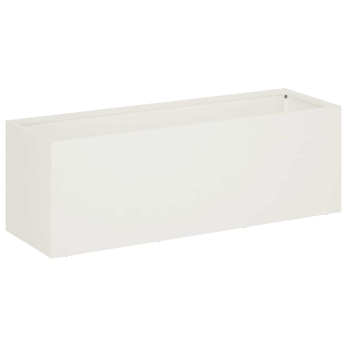 vidaXL Garden Planter 2 pcs White 60 x 20 x 20 cm Cold-rolled Steel