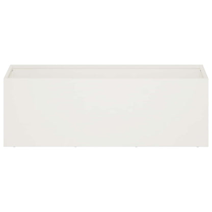 vidaXL Garden Planter 2 pcs White 60 x 20 x 20 cm Cold-rolled Steel
