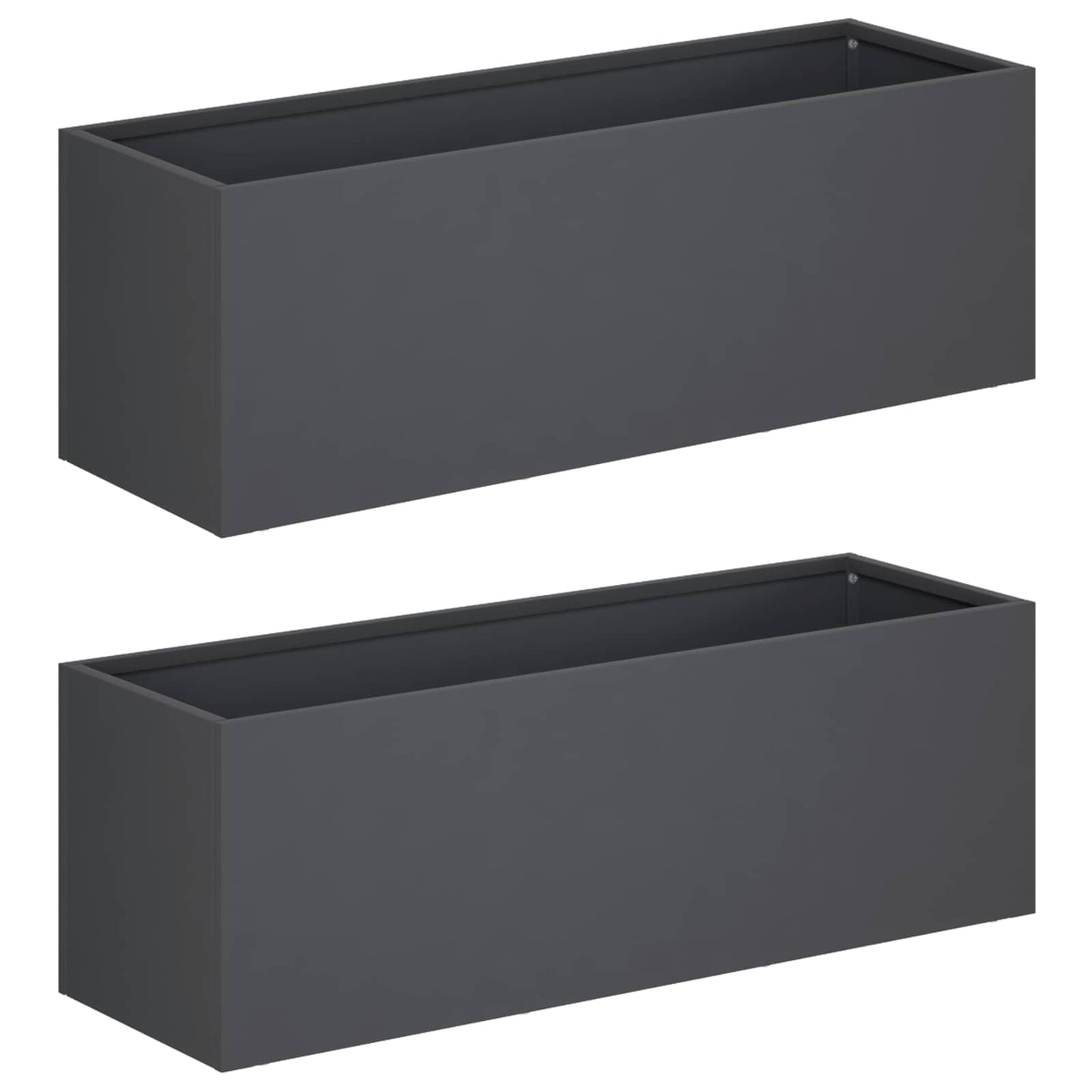 vidaXL Garden Planter 2 pcs Anthracite 60 x 20 x 20 cm
