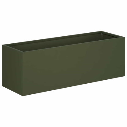 vidaXL Garden Planter 2 pcs Olive Green 60 x 20 x 20 cm