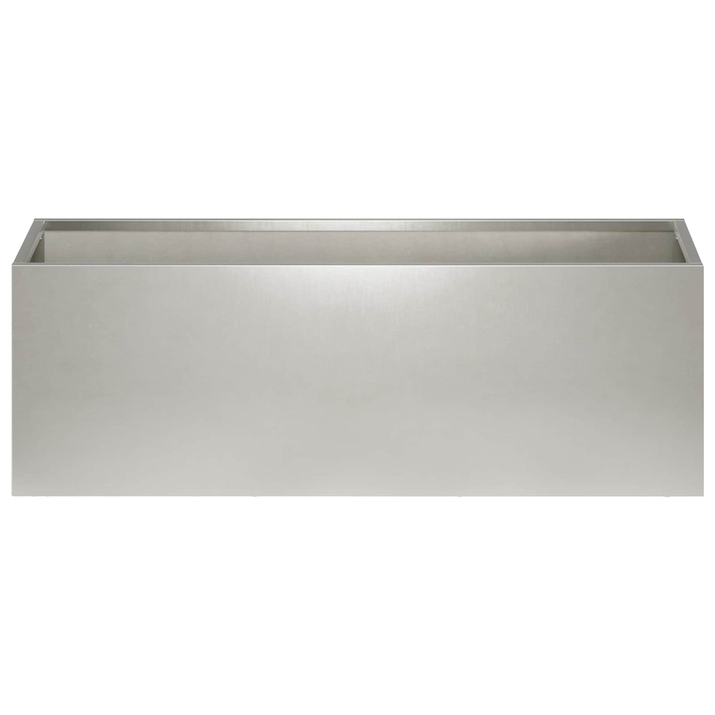 vidaXL Garden Planter 2 pcs Silver 60 x 20 x 20 cm Stainless Steel