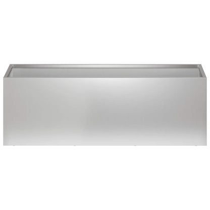 vidaXL Garden Planter 2 pcs Silver 60 x 20 x 20 cm Galvanised Steel