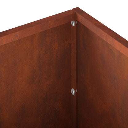 vidaXL Garden Planter 2 pcs Rusty 60 x 20 x 20 cm Weathering Steel