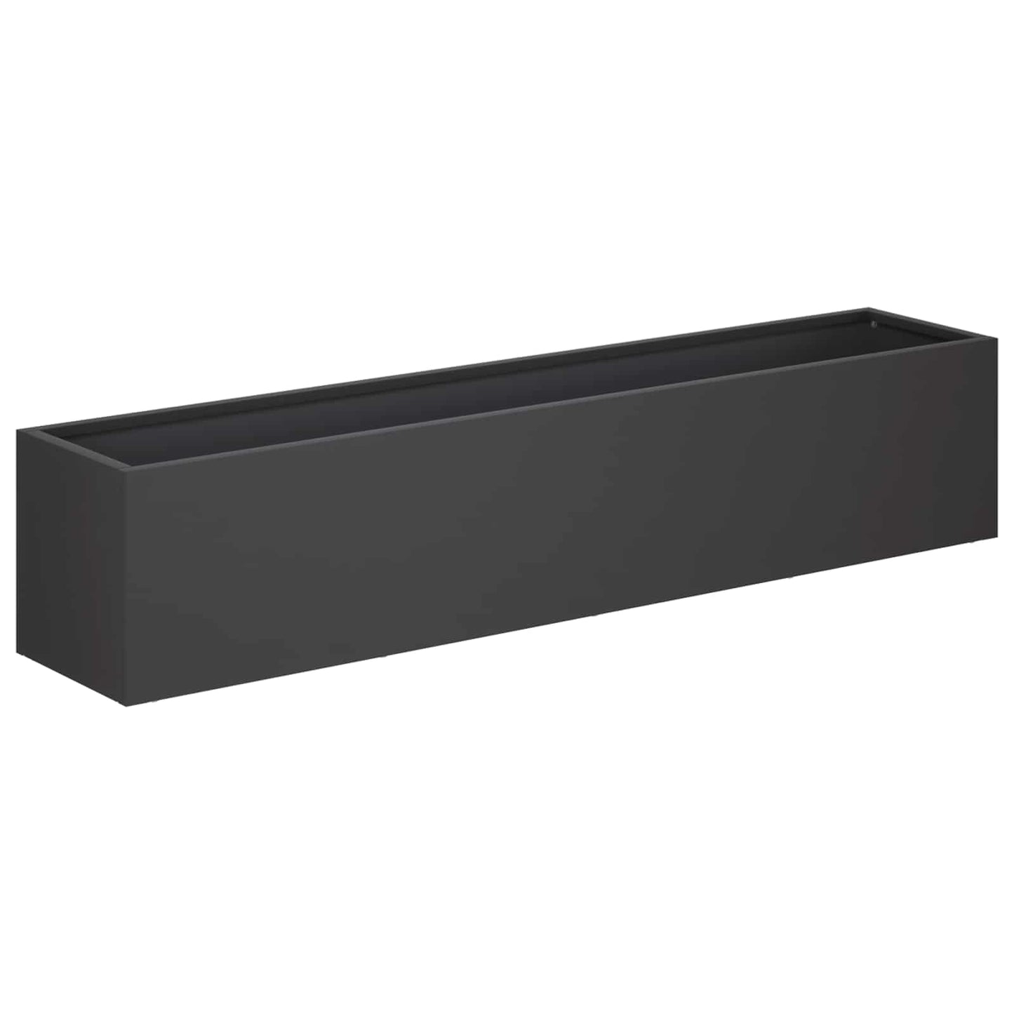 vidaXL Garden Planter Black 80 x 20 x 20 cm Cold-rolled Steel