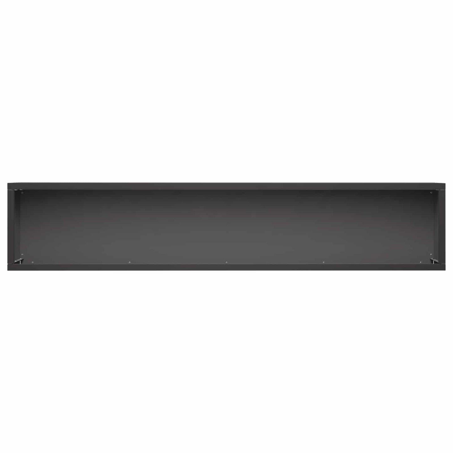 vidaXL Garden Planter 2 pcs Black 80 x 20 x 20 cm Cold-rolled Steel