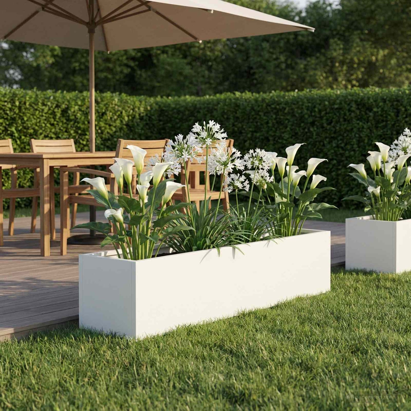 vidaXL Garden Planter White 80 x 20 x 20 cm Cold-rolled Steel
