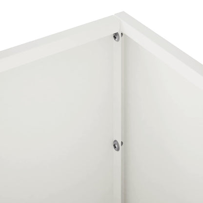 vidaXL Garden Planter 2 pcs White 80 x 20 x 20 cm Cold-rolled Steel