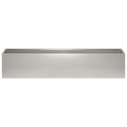 vidaXL Garden Planter Silver 80 x 20 x 20 cm Stainless Steel