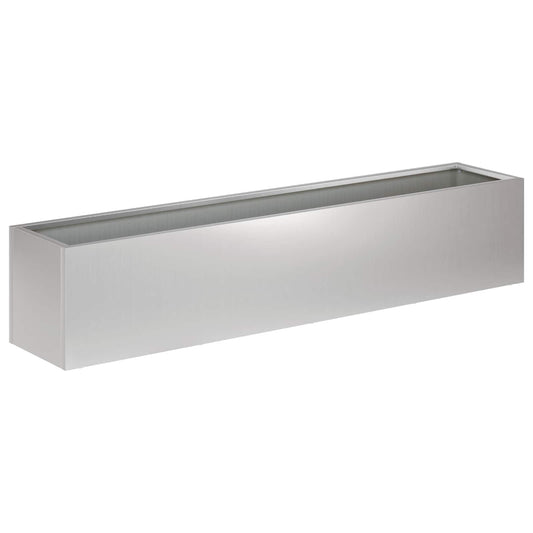 vidaXL Garden Planter Silver 80 x 20 x 20 cm Galvanised Steel