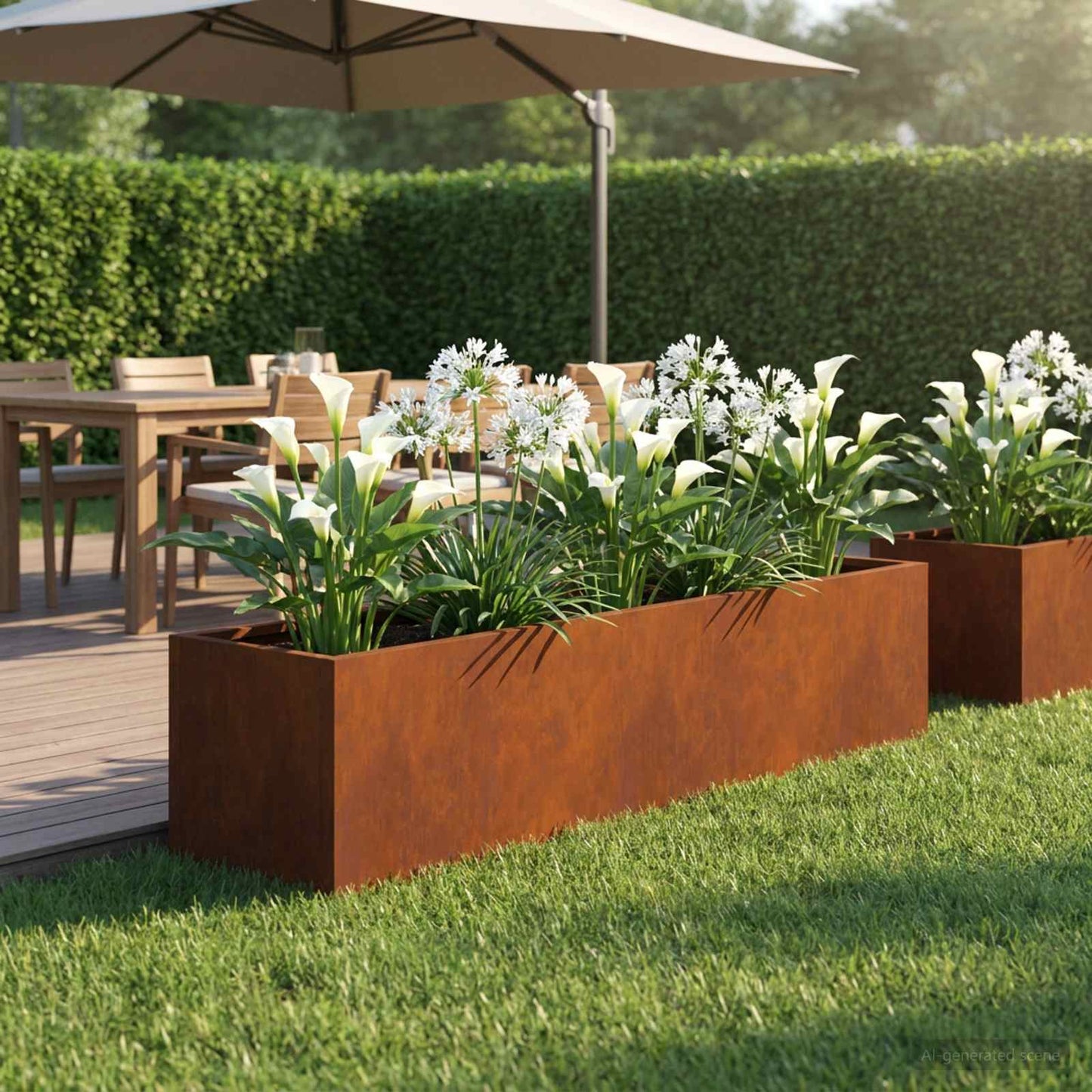 vidaXL Garden Planter Rusty 80 x 20 x 20 cm Weathering Steel