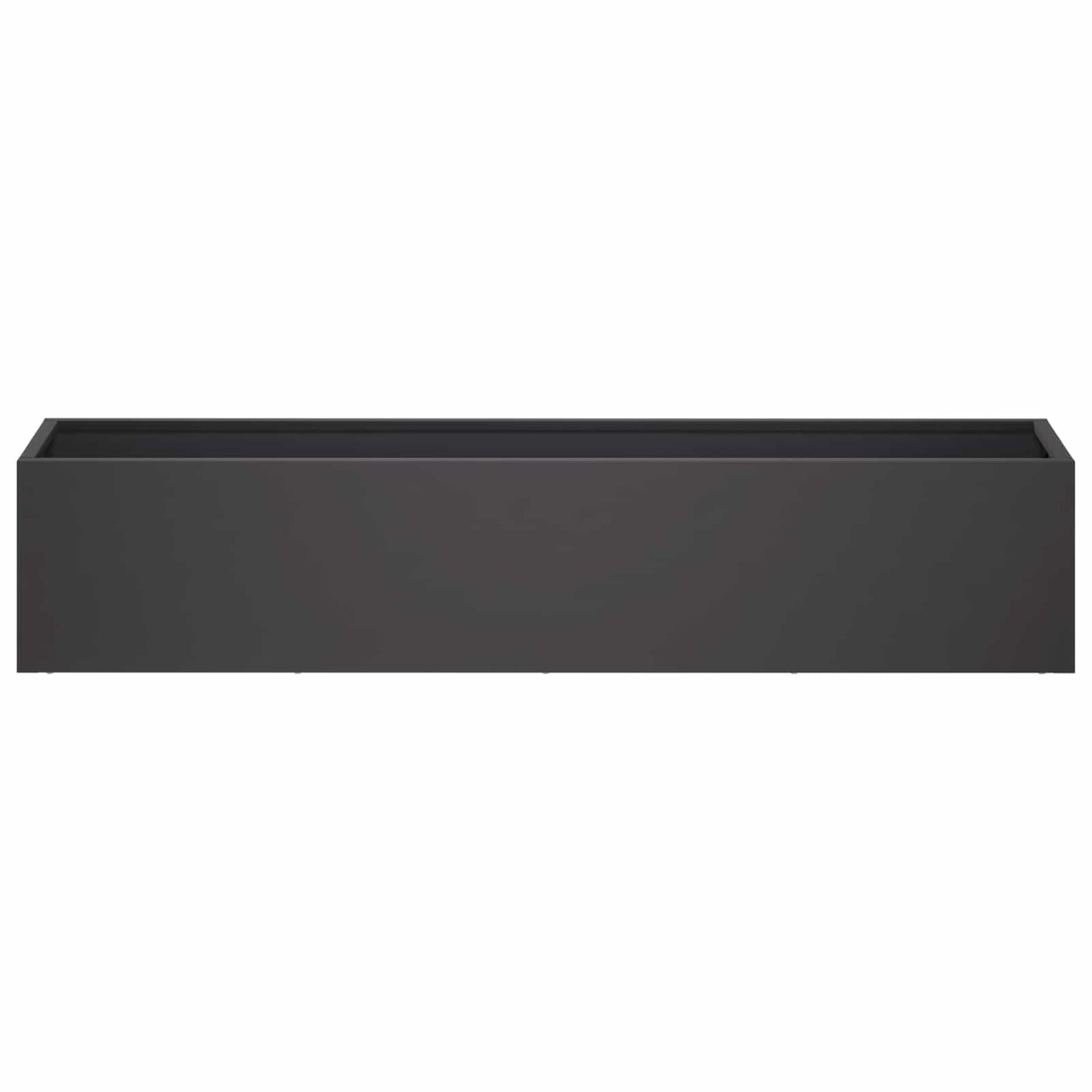 vidaXL Garden Planter 2 pcs Black 100 x 20 x 20 cm Cold-rolled Steel