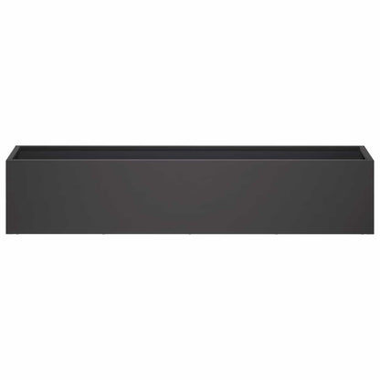 vidaXL Garden Planter 2 pcs Black 100 x 20 x 20 cm Cold-rolled Steel
