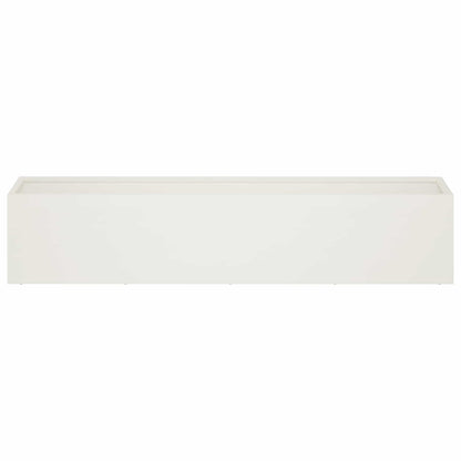 vidaXL Garden Planter White 100 x 20 x 20 cm Cold-rolled Steel
