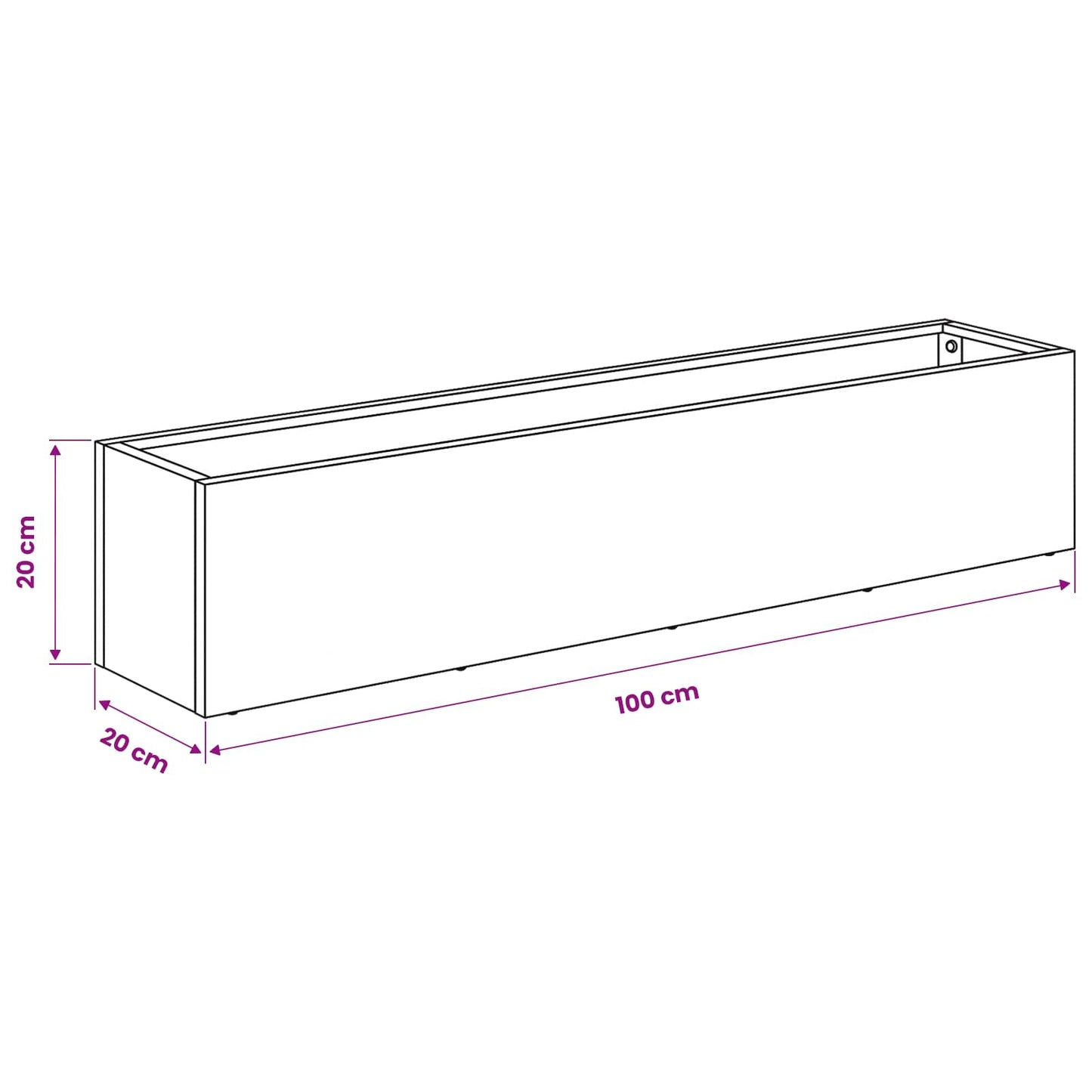 vidaXL Garden Planter 2 pcs Olive Green 100 x 20 x 20 cm