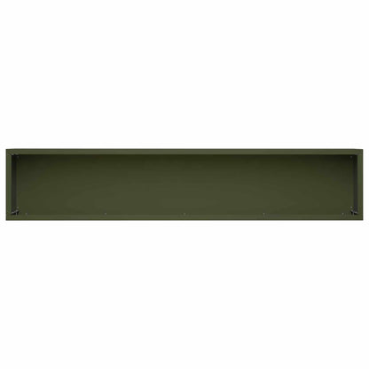 vidaXL Garden Planter 2 pcs Olive Green 100 x 20 x 20 cm