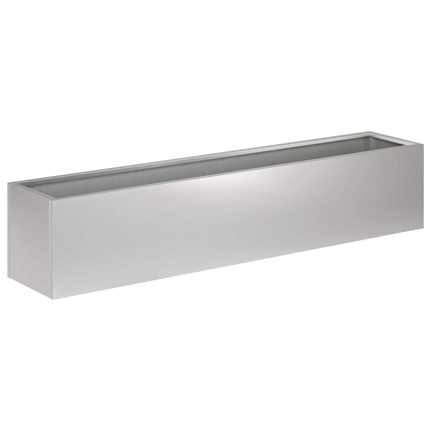vidaXL Garden Planter 2 pcs Silver 100 x 20 x 20 cm Galvanised Steel