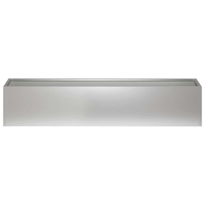 vidaXL Garden Planter 2 pcs Silver 100 x 20 x 20 cm Galvanised Steel