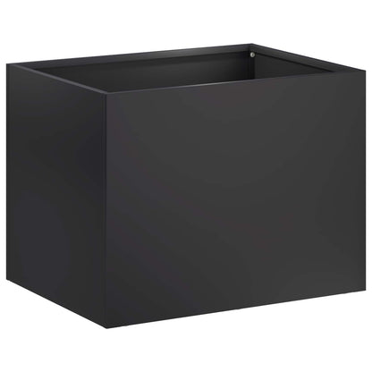 vidaXL Garden Planter Black 40 x 30 x 30 cm Cold-rolled Steel