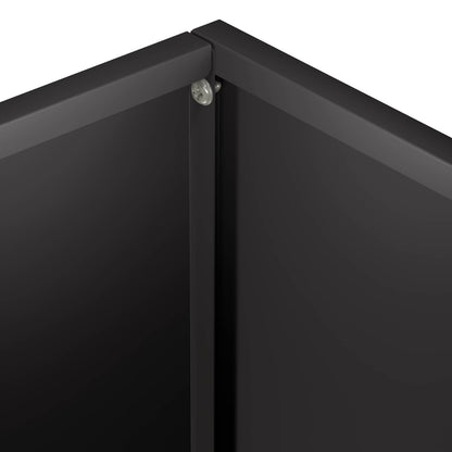 vidaXL Garden Planter 2 pcs Black 40 x 30 x 30 cm Cold-rolled Steel