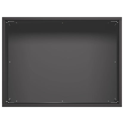 vidaXL Garden Planter 2 pcs Black 40 x 30 x 30 cm Cold-rolled Steel