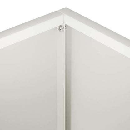 vidaXL Garden Planter White 40 x 30 x 30 cm Cold-rolled Steel