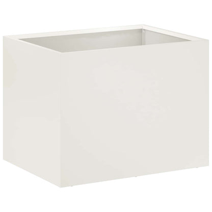 vidaXL Garden Planter White 40 x 30 x 30 cm Cold-rolled Steel