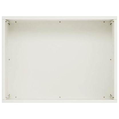 vidaXL Garden Planter White 40 x 30 x 30 cm Cold-rolled Steel