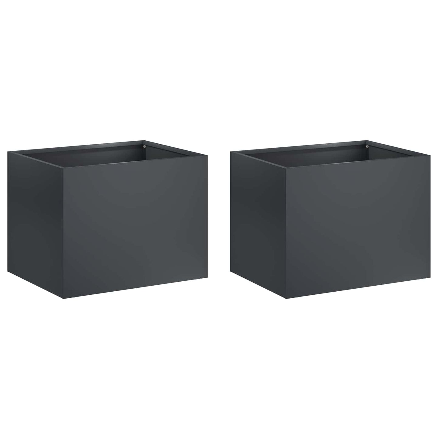 vidaXL Garden Planter 2 pcs Anthracite 40 x 30 x 30 cm