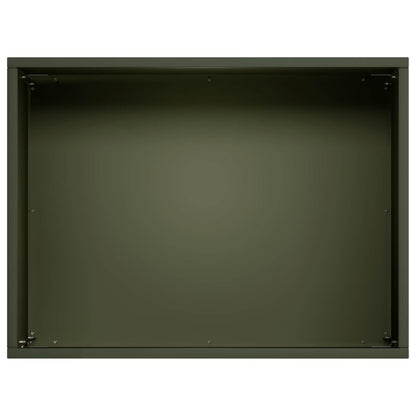 vidaXL Garden Planter Olive Green 40 x 30 x 30 cm Cold-rolled Steel