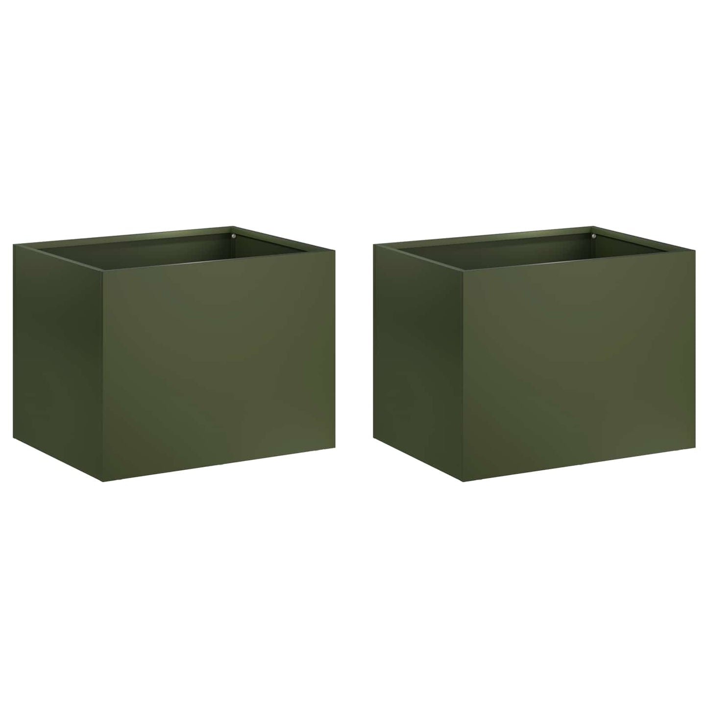 vidaXL Garden Planter 2 pcs Olive Green 40 x 30 x 30 cm
