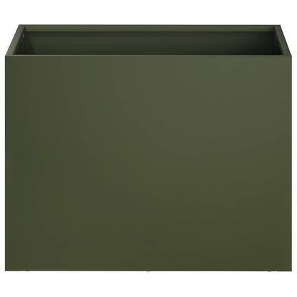 vidaXL Garden Planter 2 pcs Olive Green 40 x 30 x 30 cm