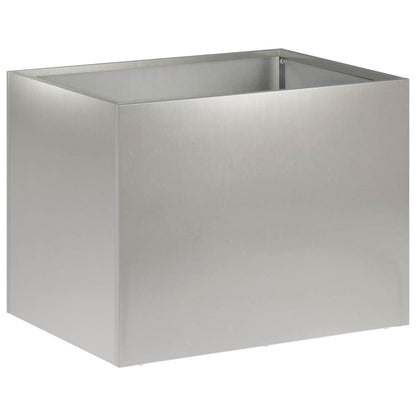 vidaXL Garden Planter Silver 40 x 30 x 30 cm Stainless Steel