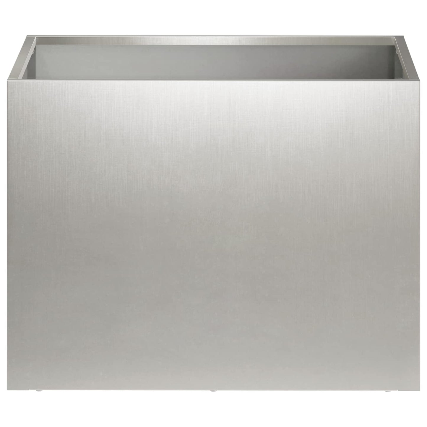 vidaXL Garden Planter Silver 40 x 30 x 30 cm Stainless Steel