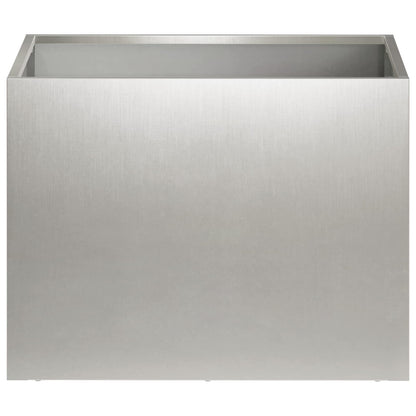 vidaXL Garden Planter Silver 40 x 30 x 30 cm Stainless Steel