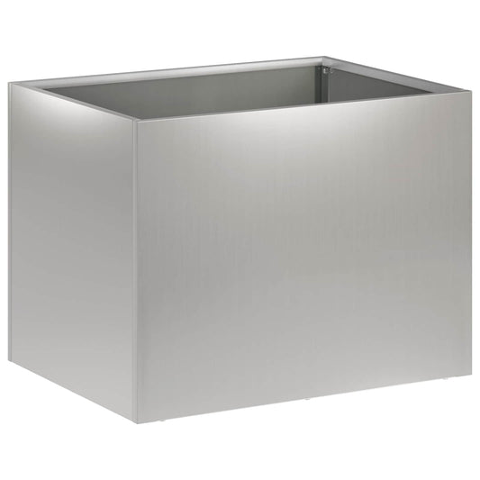 vidaXL Garden Planter Silver 40 x 30 x 30 cm Galvanised Steel