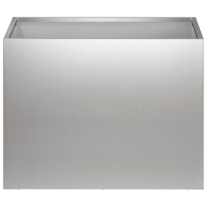 vidaXL Garden Planter 2 pcs Silver 40 x 30 x 30 cm Galvanised Steel