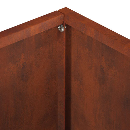 vidaXL Garden Planter 2 pcs Rusty 40 x 30 x 30 cm Weathering Steel