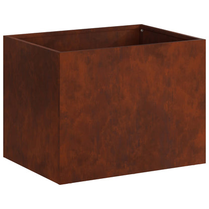 vidaXL Garden Planter 2 pcs Rusty 40 x 30 x 30 cm Weathering Steel