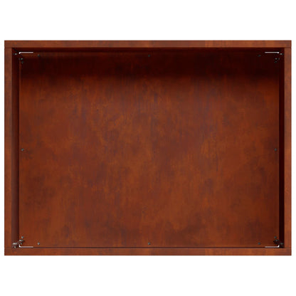 vidaXL Garden Planter 2 pcs Rusty 40 x 30 x 30 cm Weathering Steel